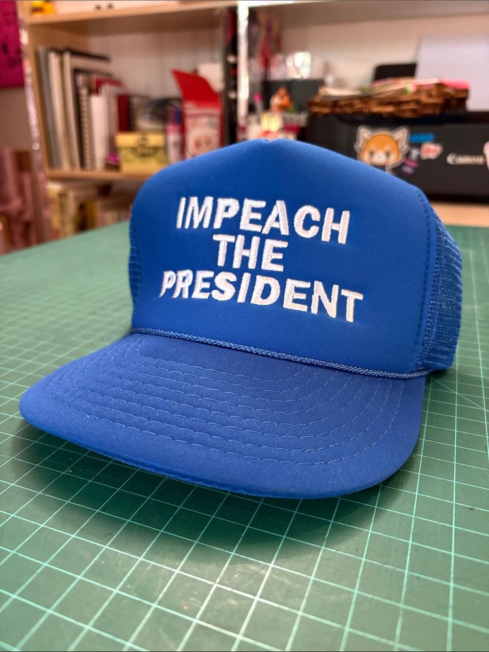 🧢 Embroidered "IMPEACH THE PRESIDENT" Blue Trucker Hat 🧢